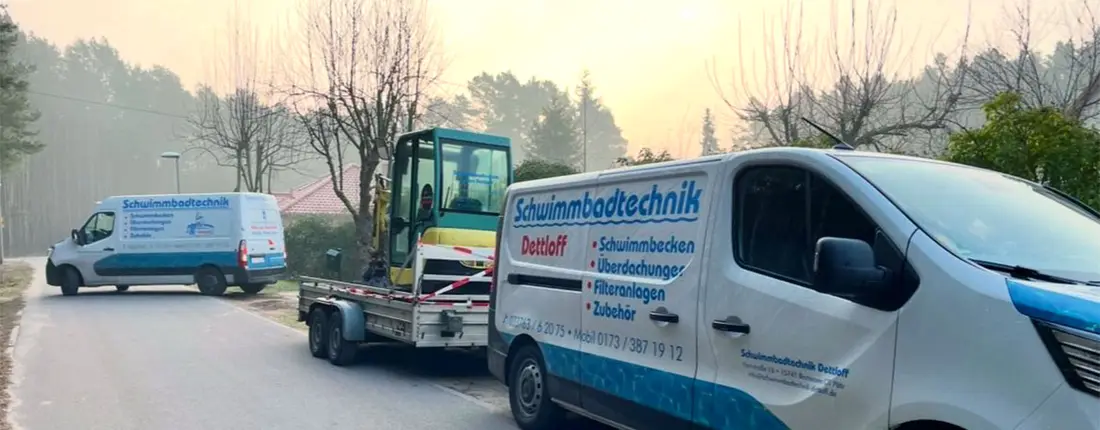 Firmenfahrzeug von Schwimmbadtechnik Dettloff